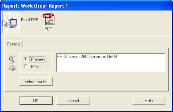 Work order report