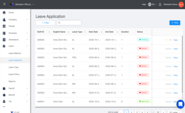 Workstem leave application