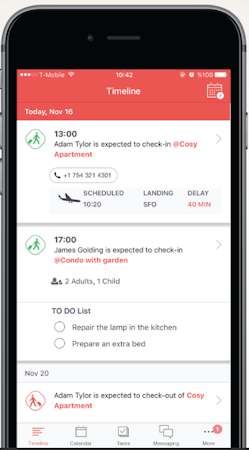 Your Porter App reservation timeline screenshot