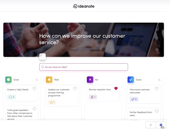 Ideanote dashboard