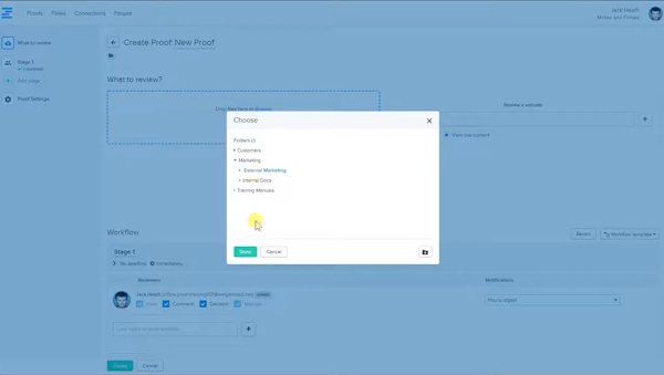 Ziflow creating proofs