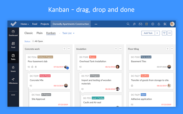 Zoho Projects Kanban screenshot