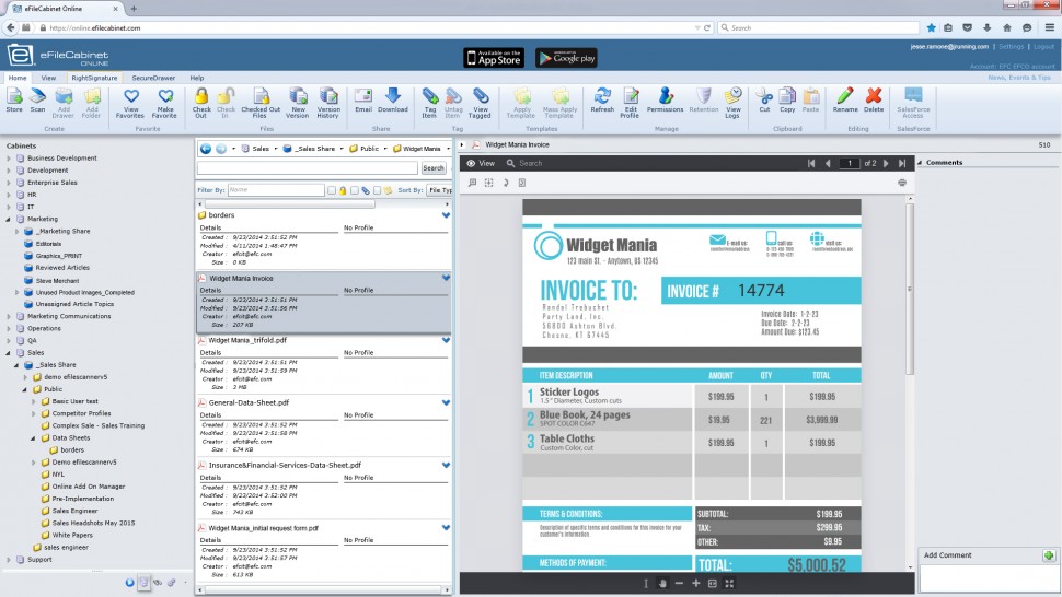 Main-dashboard-screenshot-in-eFileCabinet