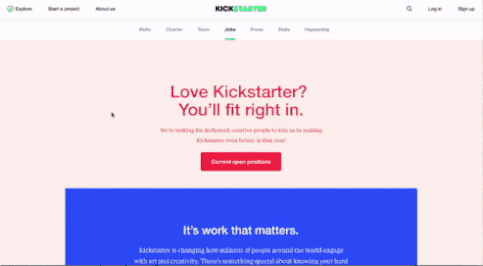 kickstarter careers page